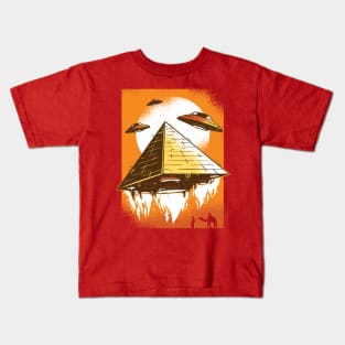 UFO Pyramid Graphic Tee Kids T-Shirt